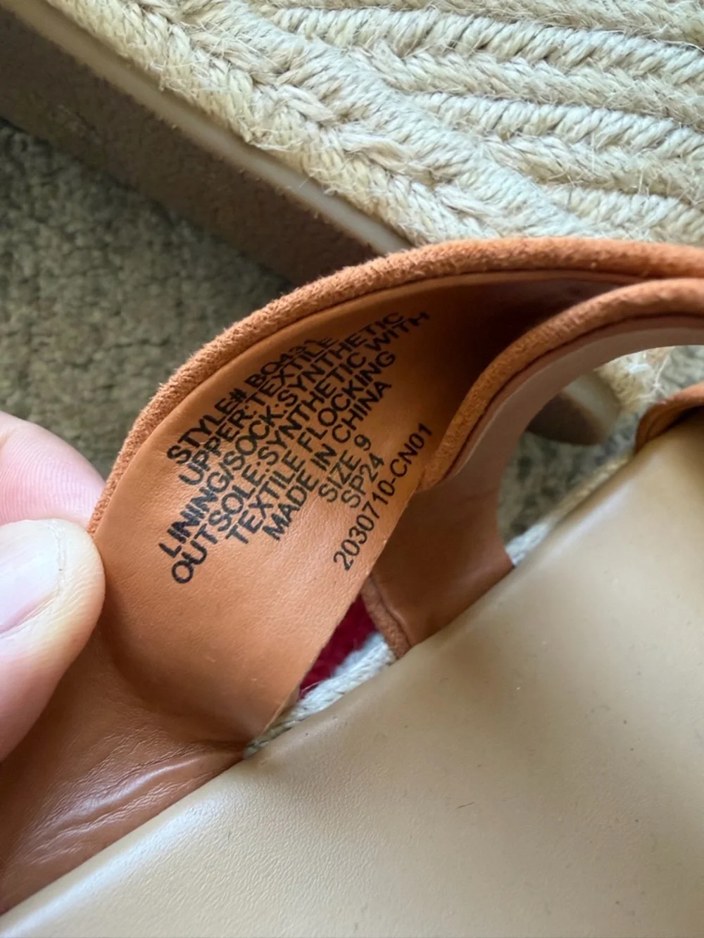 J.Crew Factory Tan Suede Leather Espadrille Sandals